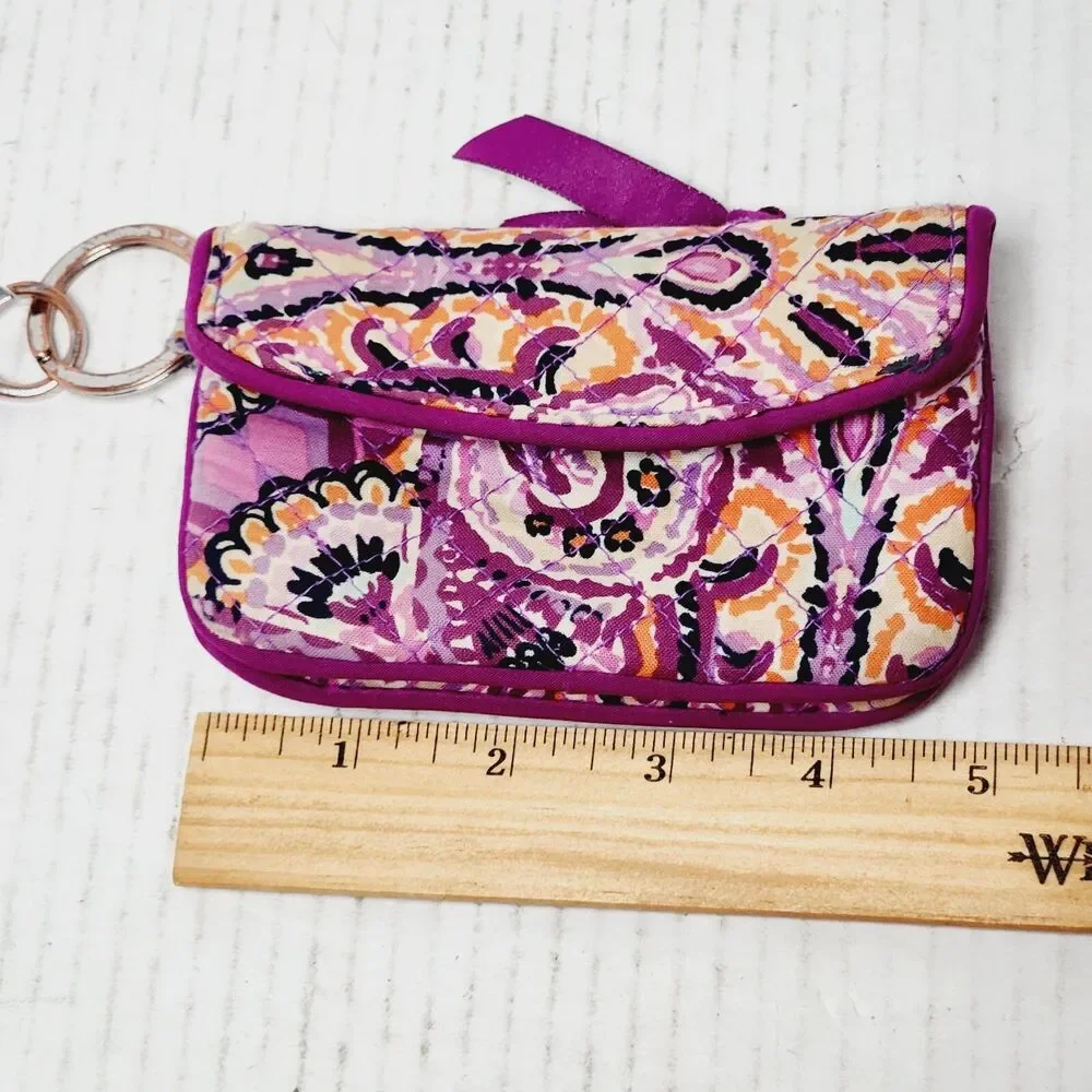 Vera Bradley Dream Tapestry VBJ17 Zip ID Case W/ Lanyard Floral Paisley Embroide - Picture 6 of 16